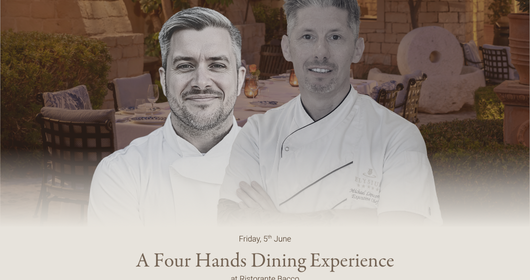 &Mu;&iota;&alpha; &mu;&omicron;&nu;&alpha;&delta;&iota;&kappa;ή Four Hands Dinner &epsilon;&mu;&pi;&epsilon;&iota;&rho;ί&alpha; &sigma;&tau;&omicron; Ristorante Bacco &tau;&omicron;&upsilon; Elysium