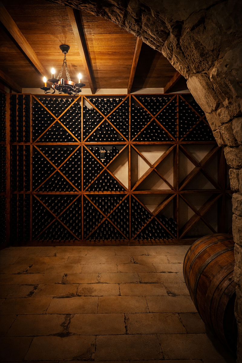 Wine cellar with warm ambiance.png