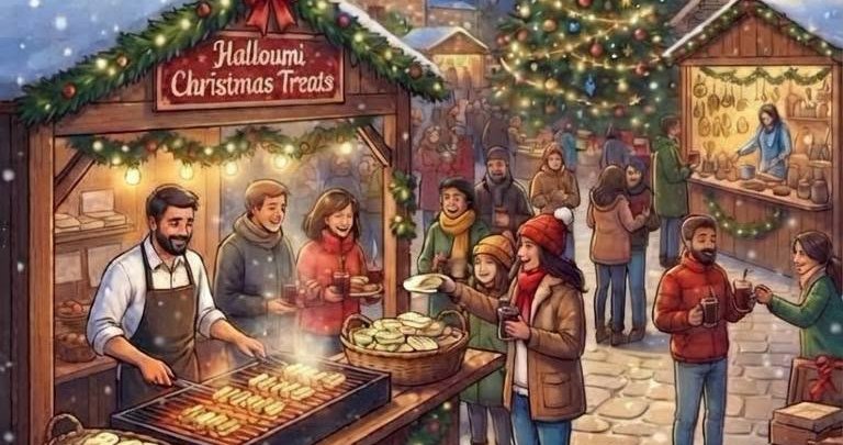 &Tau;&omicron; Halloumi Christmas Village &alpha;&nu;&alpha;&kappa;&omicron;ί&nu;&omega;&sigma;&epsilon; &tau;&eta;&nu; &epsilon;&pi;&iota;&sigma;&tau;&rho;&omicron;&phi;ή &tau;&omicron;&upsilon;